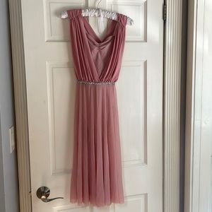 Blush pink lyric/contemporary costume. Custom belt